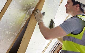 Staple loft insulation